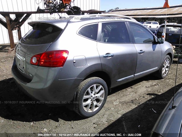 JN8AS5MT9BW575458 - 2011 NISSAN ROGUE S/SV/KROM GRAY photo 4