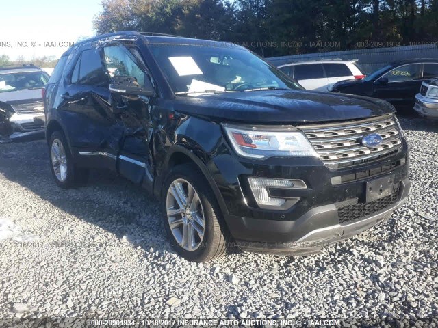 1FM5K8D81GGC53176 - 2016 FORD EXPLORER XLT BLACK photo 1