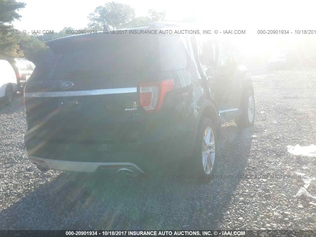 1FM5K8D81GGC53176 - 2016 FORD EXPLORER XLT BLACK photo 4