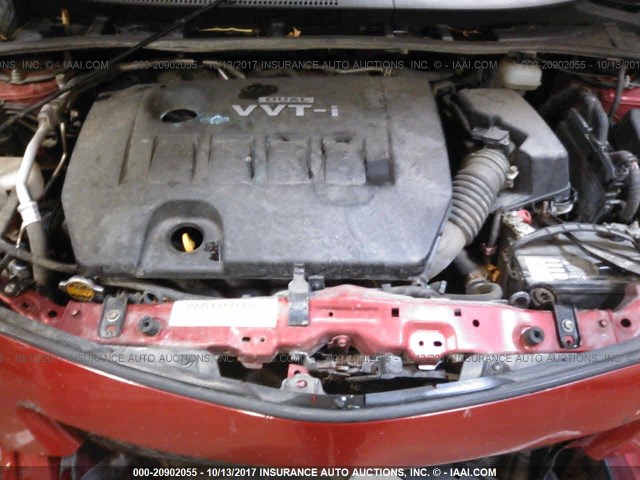 JTDBL40E799043357 - 2009 TOYOTA COROLLA LE/XLE RED photo 10