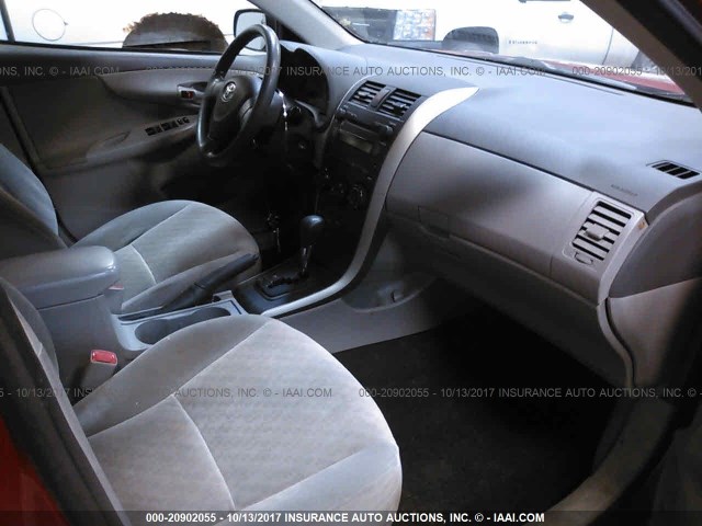 JTDBL40E799043357 - 2009 TOYOTA COROLLA LE/XLE RED photo 5