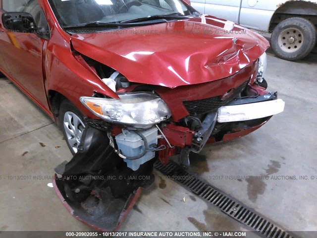JTDBL40E799043357 - 2009 TOYOTA COROLLA LE/XLE RED photo 6