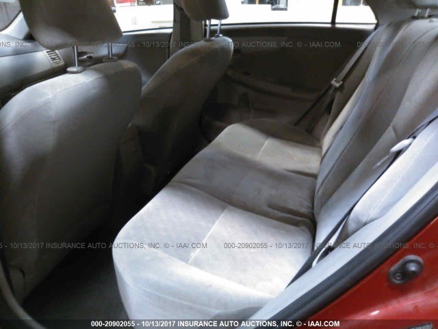 JTDBL40E799043357 - 2009 TOYOTA COROLLA LE/XLE RED photo 8