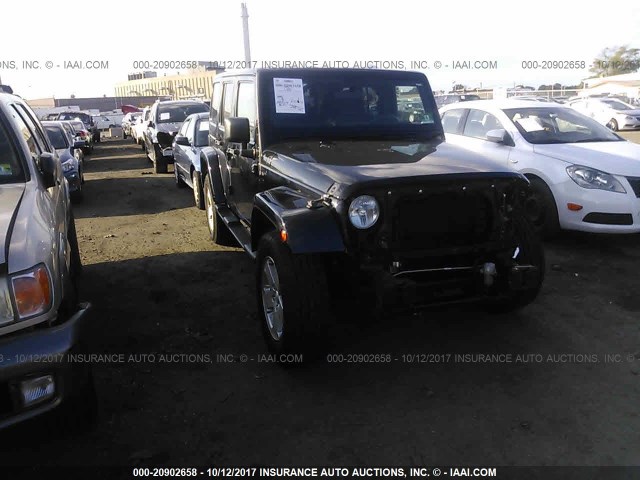 1C4HJWEG3CL190226 - 2012 JEEP WRANGLER UNLIMITE SAHARA BLACK photo 1