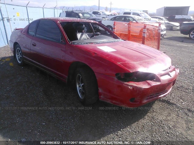 2G1WX12K849362513 - 2004 CHEVROLET MONTE CARLO SS RED photo 1