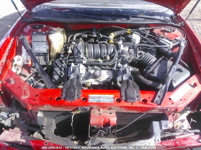 2G1WX12K849362513 - 2004 CHEVROLET MONTE CARLO SS RED photo 10