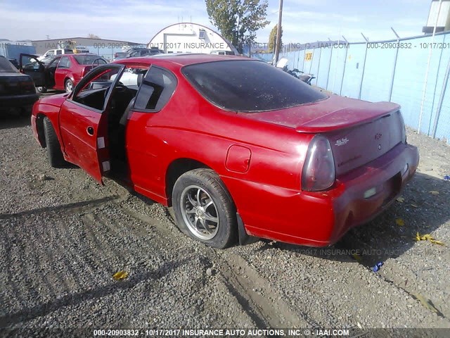 2G1WX12K849362513 - 2004 CHEVROLET MONTE CARLO SS წითელი ფოტო 3