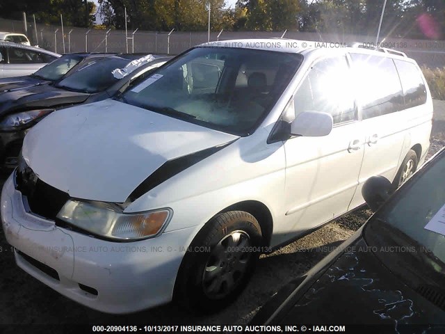 5FNRL18004B001441 - 2004 HONDA ODYSSEY EXL WHITE photo 2