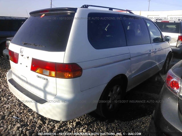 5FNRL18004B001441 - 2004 HONDA ODYSSEY EXL WHITE photo 4