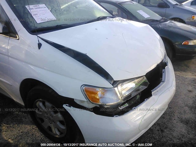 5FNRL18004B001441 - 2004 HONDA ODYSSEY EXL თეთრი ფოტო 6
