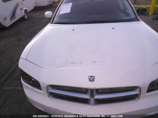 2B3CA3CV5AH212040 - 2010 DODGE CHARGER SXT WHITE photo 6