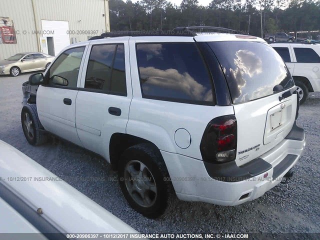 1GNDS13S782201660 - 2008 CHEVROLET TRAILBLAZER LS/LT WHITE photo 3