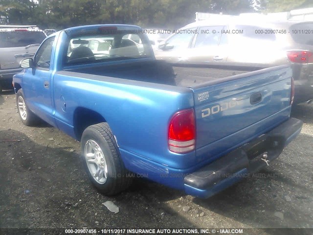 1B7FL26X4XS228437 - 1999 DODGE DAKOTA BLUE photo 3