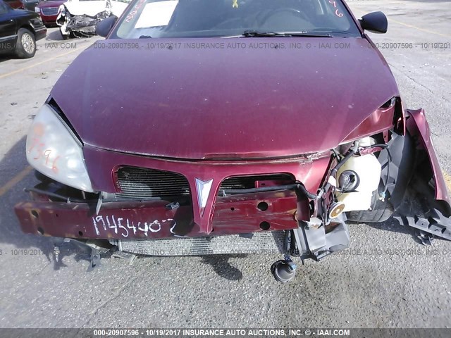 1G2ZG57N484142474 - 2008 PONTIAC G6 SE RED photo 6