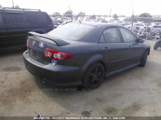 1YVFP80D145N30374 - 2004 MAZDA 6 S GRAY photo 4