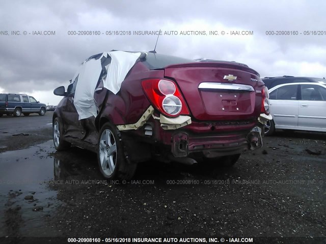 1G1JE5SB0F4207077 - 2015 CHEVROLET SONIC LTZ MAROON photo 6