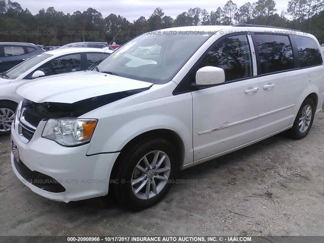 2C4RDGCG3FR540759 - 2015 DODGE GRAND CARAVAN SXT WHITE photo 2