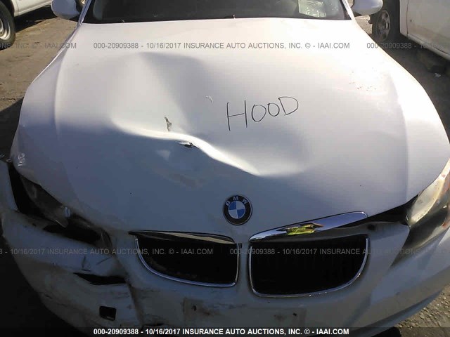 WBAVC53568FZ87050 - 2008 BMW 328 I SULEV WHITE photo 10