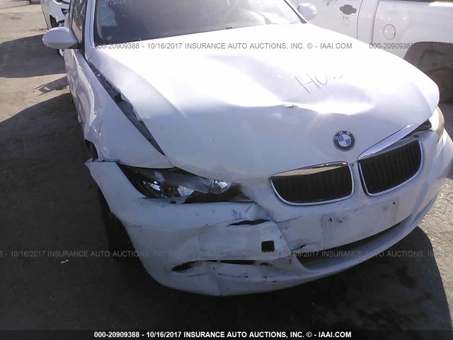 WBAVC53568FZ87050 - 2008 BMW 328 I SULEV WHITE photo 6