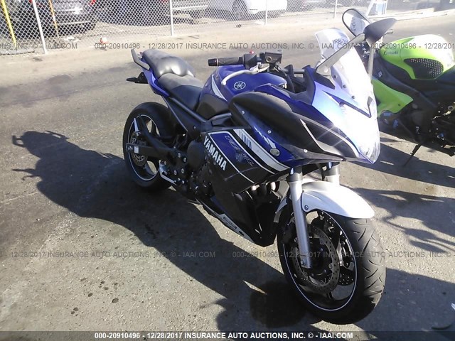 JYARJ18YXDA002418 - 2013 YAMAHA FZ6 RC BLUE photo 1