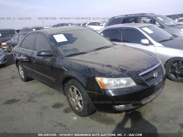 5NPEU46F36H005931 - 2006 HYUNDAI SONATA GLS/LX BLACK photo 1