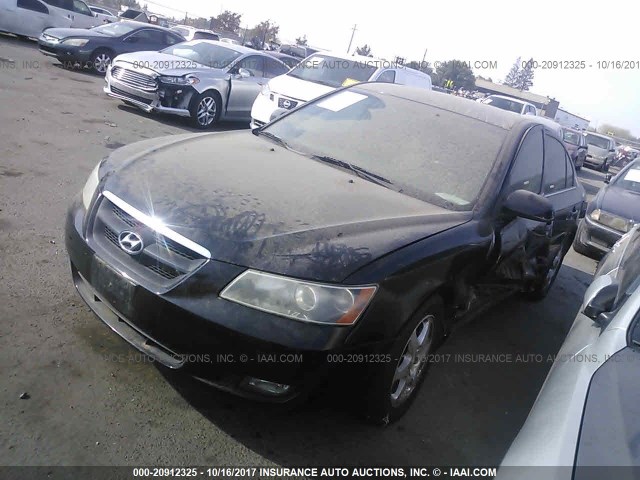 5NPEU46F36H005931 - 2006 HYUNDAI SONATA GLS/LX BLACK photo 2