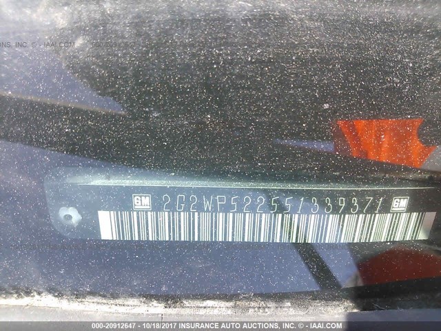 2G2WP522551339371 - 2005 PONTIAC GRAND PRIX Boz foto 9