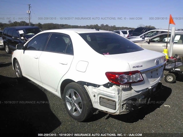 5YFBU4EE4DP079371 - 2013 TOYOTA COROLLA S/LE WHITE photo 3