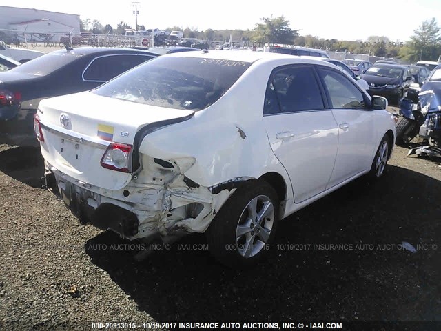 5YFBU4EE4DP079371 - 2013 TOYOTA COROLLA S/LE WHITE photo 4