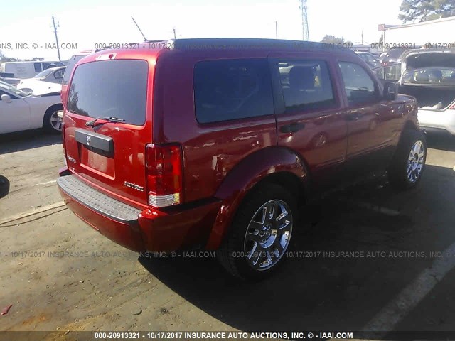 1D4PT2GK3AW146015 - 2010 DODGE NITRO SE RED photo 4