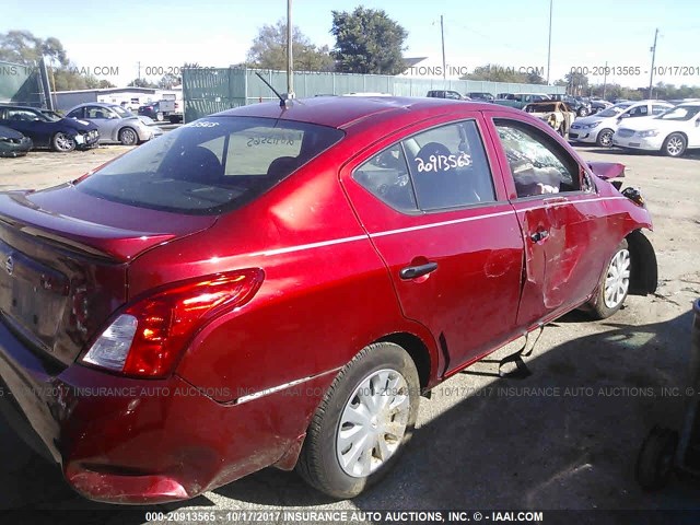 3N1CN7AP9GL908188 - 2016 NISSAN VERSA S/S PLUS/SV/SL RED photo 4