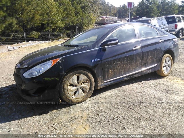 KMHEC4A46FA138324 - 2015 HYUNDAI SONATA HYBRID/LIMITED BLACK photo 2