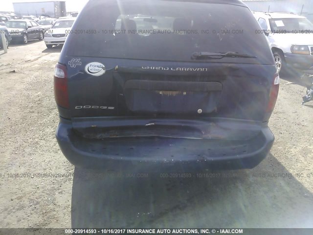 1D4GP24RX5B363743 - 2005 DODGE GRAND CARAVAN SE BLUE photo 6