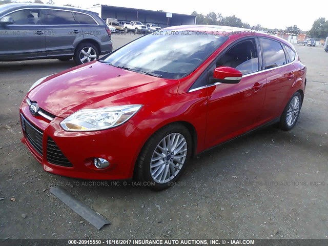 1FAHP3M25CL339311 - 2012 FORD FOCUS SEL RED photo 2