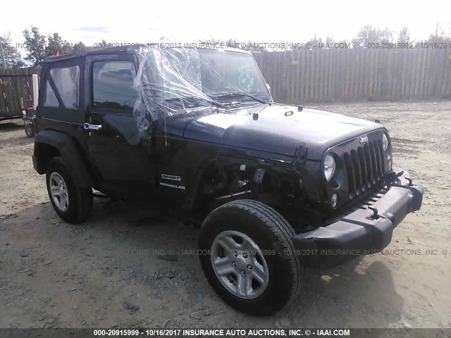 1C4AJWAG2FL657728 - 2015 JEEP WRANGLER SPORT BLACK photo 1