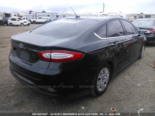 1FA6P0G75E5358509 - 2014 FORD FUSION S BLACK photo 4