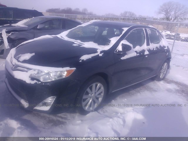 4T4BF1FK0CR274562 - 2012 TOYOTA CAMRY SE/LE/XLE BLACK photo 2