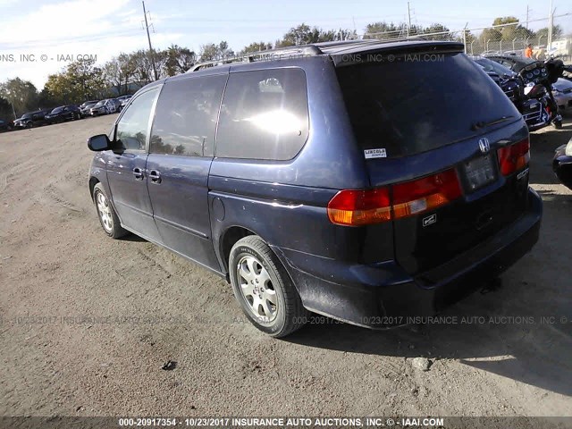5FNRL18023B098737 - 2003 HONDA ODYSSEY EXL მუქი ლურჯი ფოტო 3