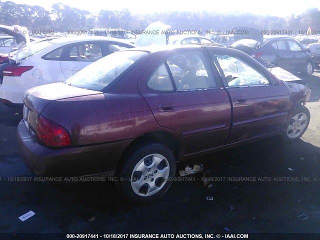 3N1CB51A84L559397 - 2004 NISSAN SENTRA 1.8S RED photo 4