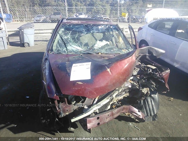 3N1CB51A84L559397 - 2004 NISSAN SENTRA 1.8S RED photo 6