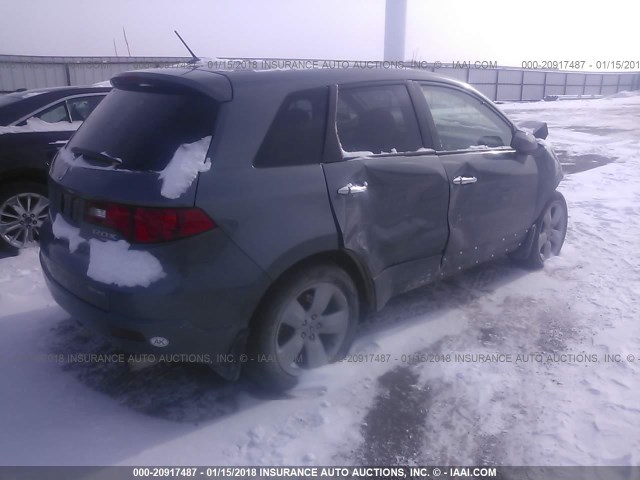 5J8TB18218A017612 - 2008 ACURA RDX SILVER photo 4