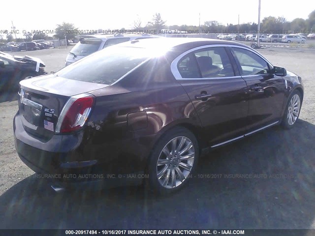 1LNHM94R29G611961 - 2009 LINCOLN MKS BURGUNDY photo 4
