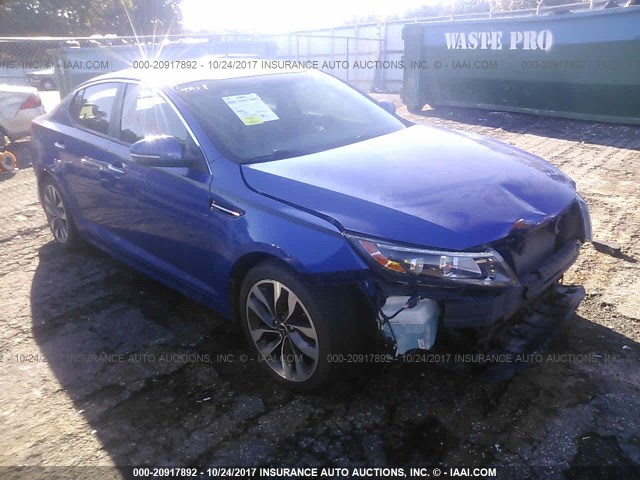 5XXGR4A72FG476300 - 2015 KIA OPTIMA SX BLUE photo 1