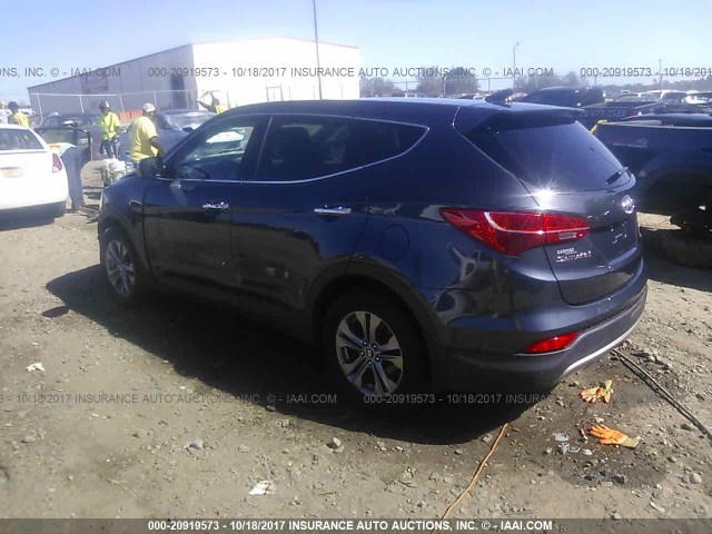 5XYZU3LB3DG103133 - 2013 HYUNDAI SANTA FE SPORT  BLUE photo 3