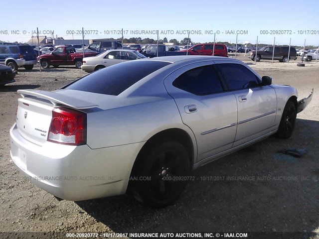 2B3CA3CV2AH290825 - 2010 DODGE CHARGER SXT SILVER photo 4