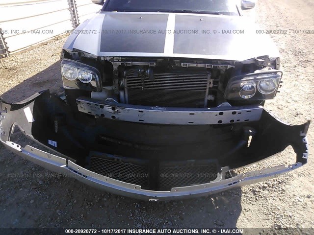 2B3CA3CV2AH290825 - 2010 DODGE CHARGER SXT SILVER photo 6