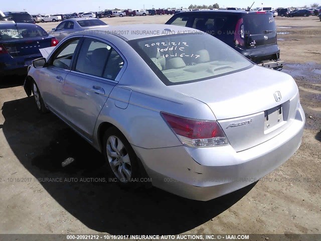 1HGCP26848A069444 - 2008 HONDA ACCORD EXL SILVER photo 3