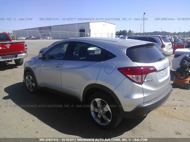 3CZRU5H53GM749496 - 2016 HONDA HR-V EX SILVER photo 3