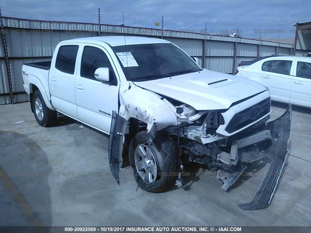 5TFJU4GN2EX053203 - 2014 TOYOTA TACOMA DOUBLE CAB PRERUNNER WHITE photo 1