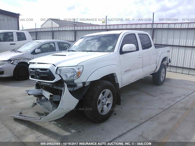 5TFJU4GN2EX053203 - 2014 TOYOTA TACOMA DOUBLE CAB PRERUNNER WHITE photo 2